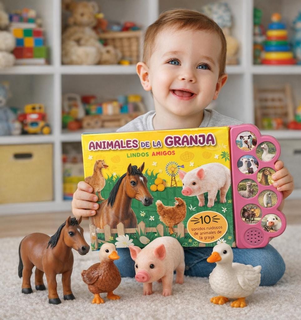 Libro Educativo Sensorial con 10 Sonidos Interactivos