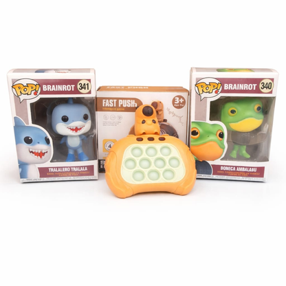 Combo 1 Popit Electrónico + 2 Funkos Pop Brainrots -  “Stock limitado”