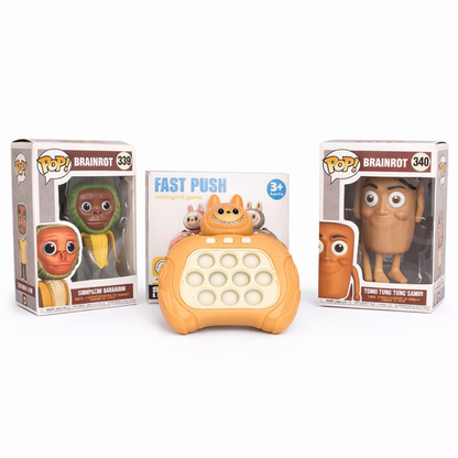 Combo 1 Popit Electrónico + 2 Funkos Pop Brainrots -  “Stock limitado”