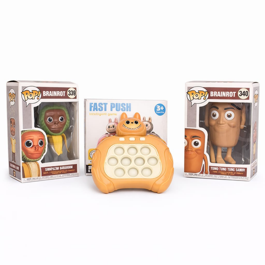 Combo 1 Popit Electrónico + 2 Funkos Pop Brainrots -  “Stock limitado”