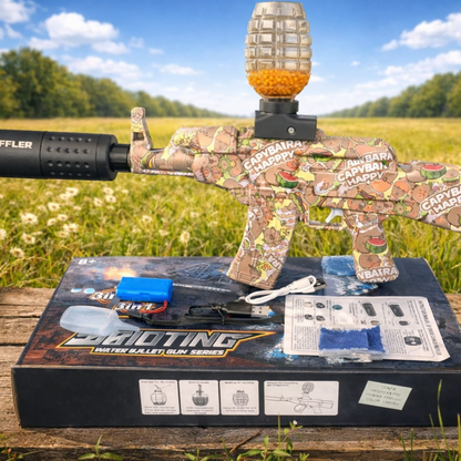 Pistola Hidrogel Ak47 3en1 Bota Humo con Silenciador + Carro Control Todo Terreno - “Stock limitado”