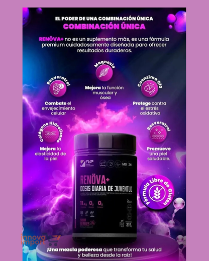 COLAGENO RENOVA+ DOSIS DIARIA DE JUVENTUD CON BIOPEPTIDOS ACTIVOS