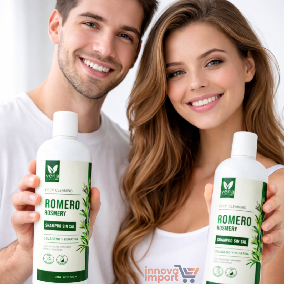 SHAMPOO ATICAIDA ROMERO SIN SAL VENA– HIDRATACIÓN Y BRILLO NATURAL  500ML