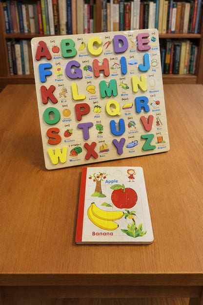 Libro Rompecabeza + Abecedario de Madera – Aprende Jugando