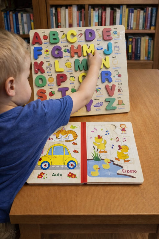 Libro Rompecabeza + Abecedario de Madera – Aprende Jugando