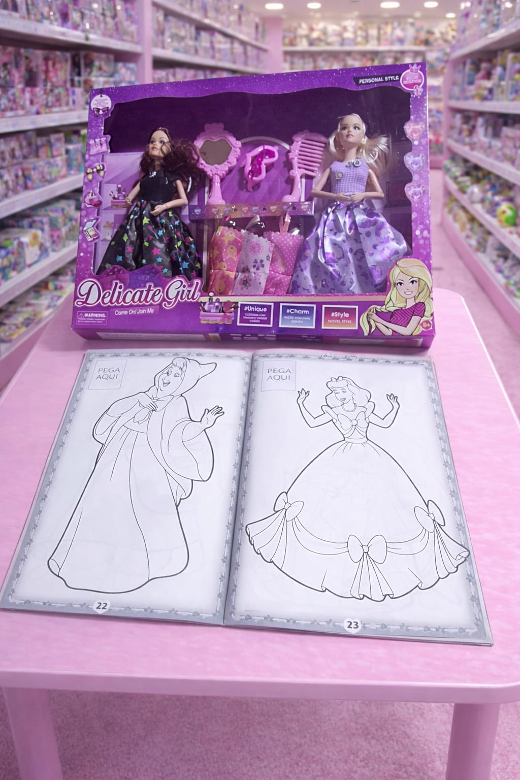 Muñecas Gemelas + Coloreo Princesa – Diversión y Creatividad para Niñas